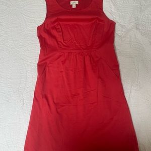 Red dress with pockets